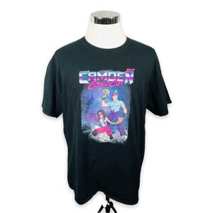 2017 Camden Comic Con T-Shirt‎ Mens XL Graphic Convention Cotton Tee Black Crew